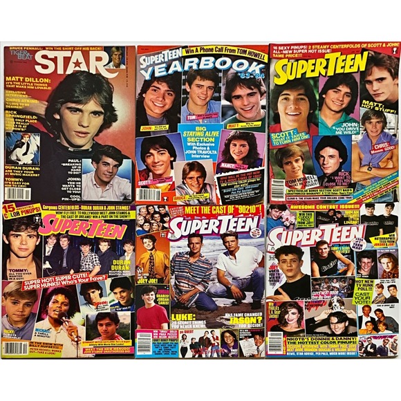 Vintage 1980-1990s Super Teen Magazines Lot of 6
